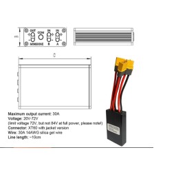 20V‑72V Electric Bike Double Battery Discharge Converter Dual Battery Parallel Module Adapter