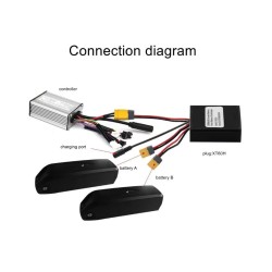 Ebike Dual Battery Discharge ConverterThree Battery Converter 30A/40A Dual Battery Pack Switch Balancer 24V-72V
