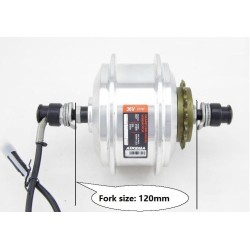 AKM-Q85SX Ebike Hub Motor 36V 250W Brushless Gear Hub Motor / Rear Cassette Rotate Hub Motor 110mm+9Pins Cable